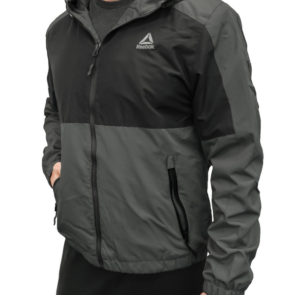 reebok men's fleece lined windbreaker jacket