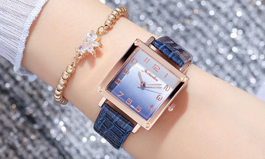 Image 5: Women's Square Watch