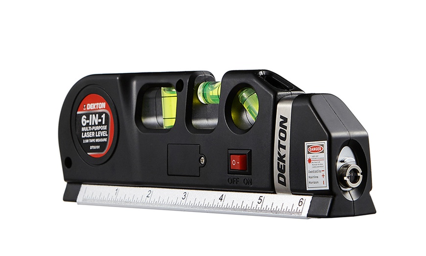 Image 4: Laser Level and Tape Measure
