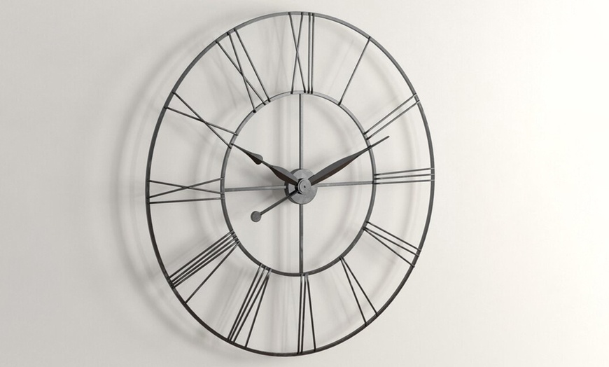 Image 5: Cut-Out Metal Large Wall Clock 