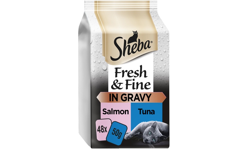 Image 10: 48 or 96 Sheba Fresh Fine Cat Food Pouches