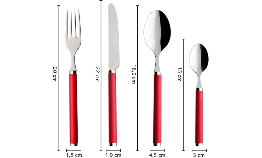 Image 5: Set di 24 posate in acciaio inossidabile