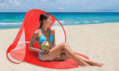 Stuoia da spiaggia in tessuto impermeabile con parasole disponibile in 2 colori