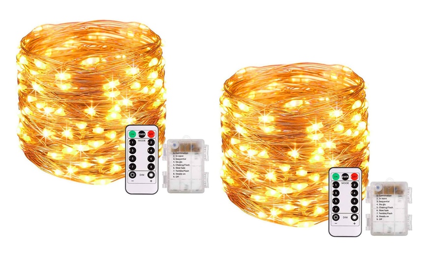 Image 11: 1x oder 2x LED-Lichterkette mit 100 oder 200 LEDs