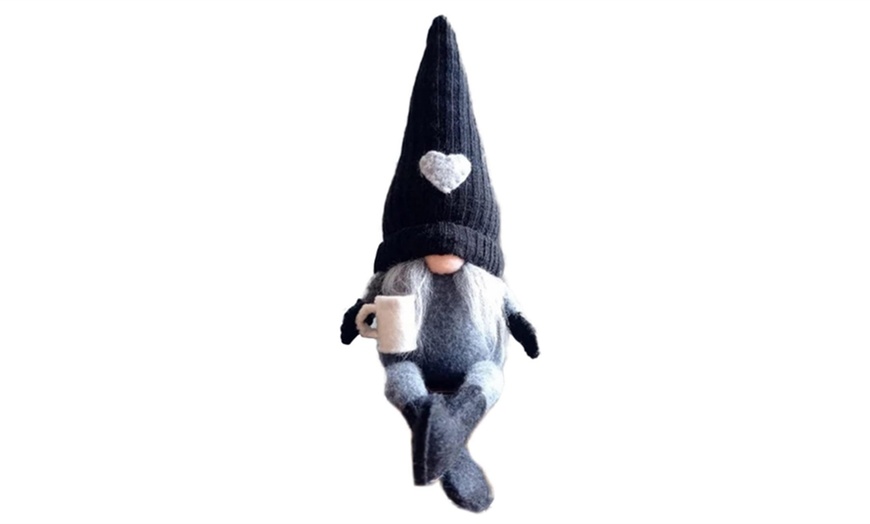 Image 5: Coffee Drinking Plush Knitted Gonk Gnome Decorations