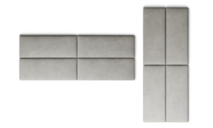 Image 28: Two, Four or Eight Wall-Mounted Upholstered Panels
