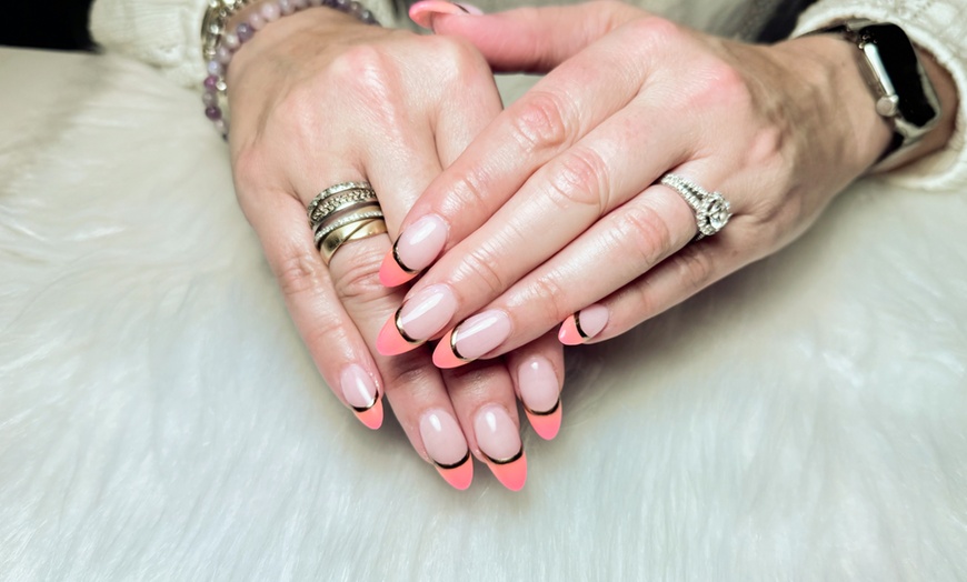 Image 4: SNS Manicure w/ Spa or Gel Pedicure, Gel X Set w/ Gel Pedicure & More