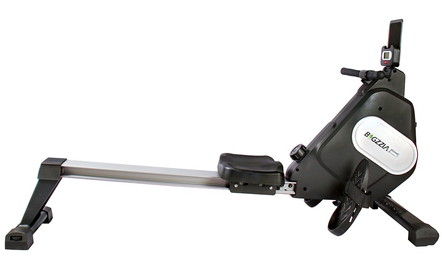 Image 3: 15-Level Adjustable Resistance Magnetic Rowing Machine