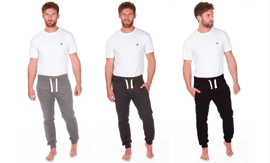 Image 1: Men's Cuffed Joggers Three-Pack