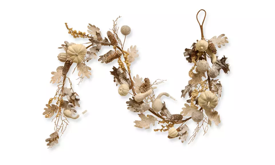 White Pumpkin Decor - Second Medium