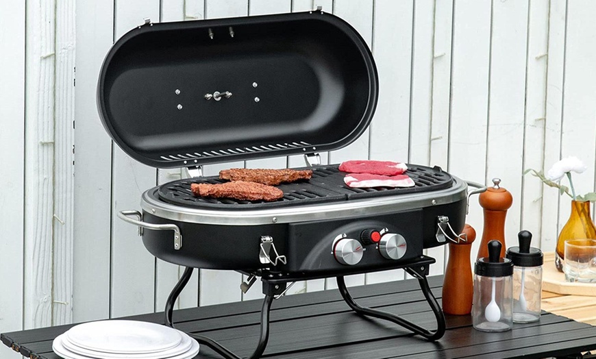 Image 11: Outsunny Tabletop BBQ Grill