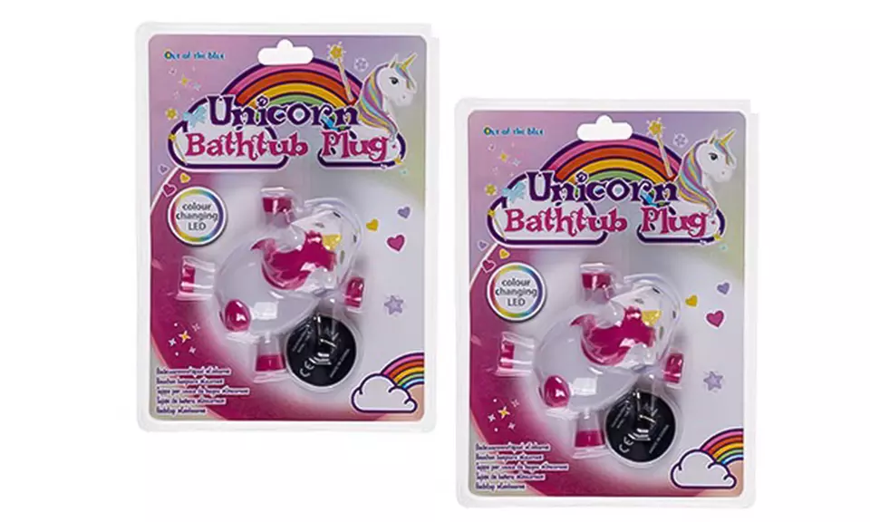 1 ou 2 bouchons de baignoire en forme de licorne lumineuse, livraison offerte - Image 3