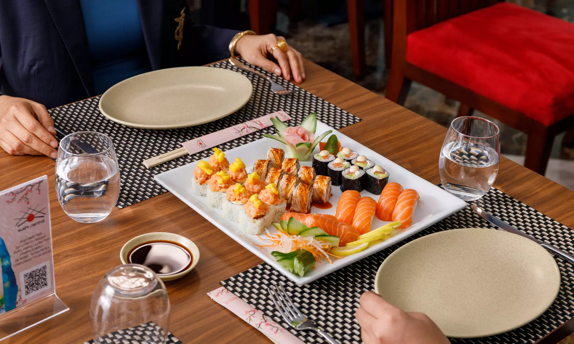 Sushi Set Menu with a beverage at Keway Mai @ 4* City Seasons Al Hamra
