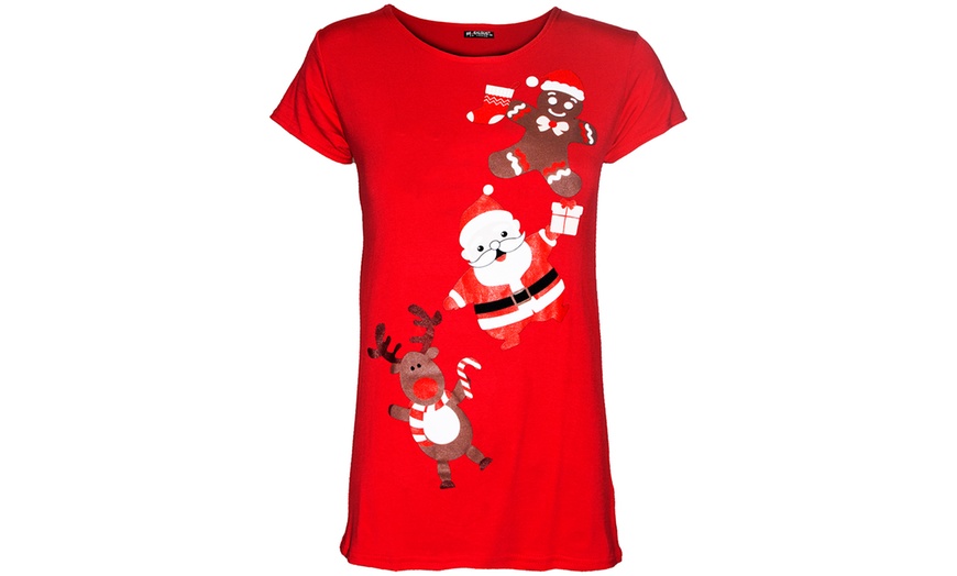 Image 4: T-Shirt avec motifs de Noël à manches courtes pour enfant