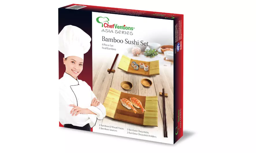 ChefVentions Bamboo Sushi Set with Chopsticks (8-Piece) - Second Medium