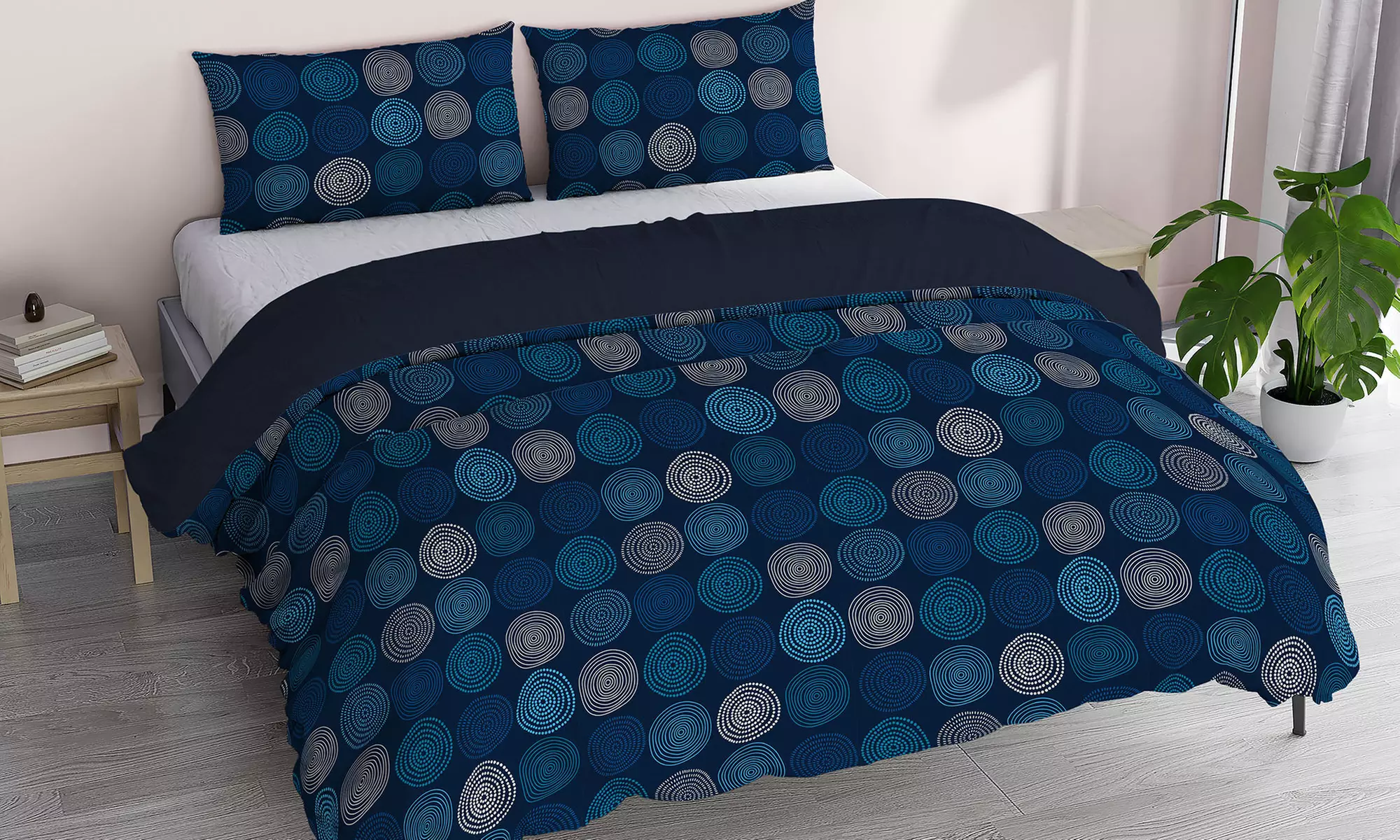 Ensemble de literie fantaisie, effet "peau de pêche"