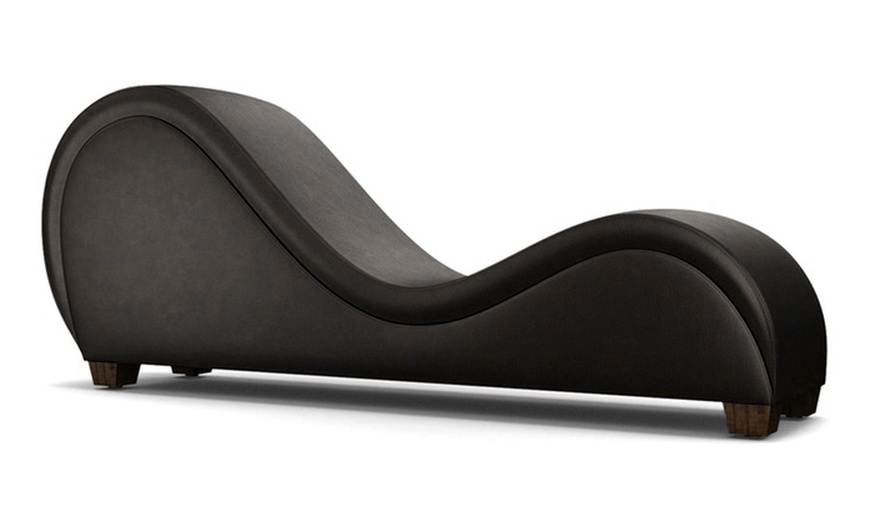 Image 3: Leather S-Shaped Sofa-Chair