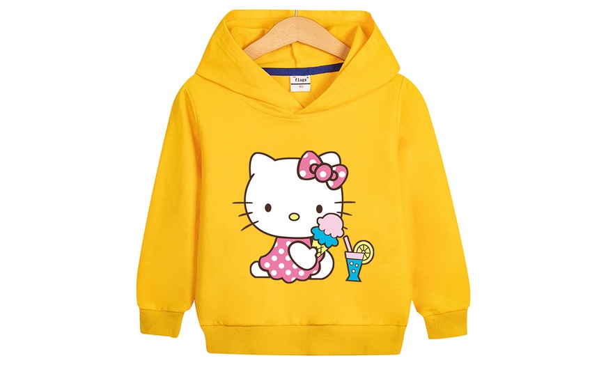 Image 10: Children's Hello Kitty Inspired Hooded Sweatshirt