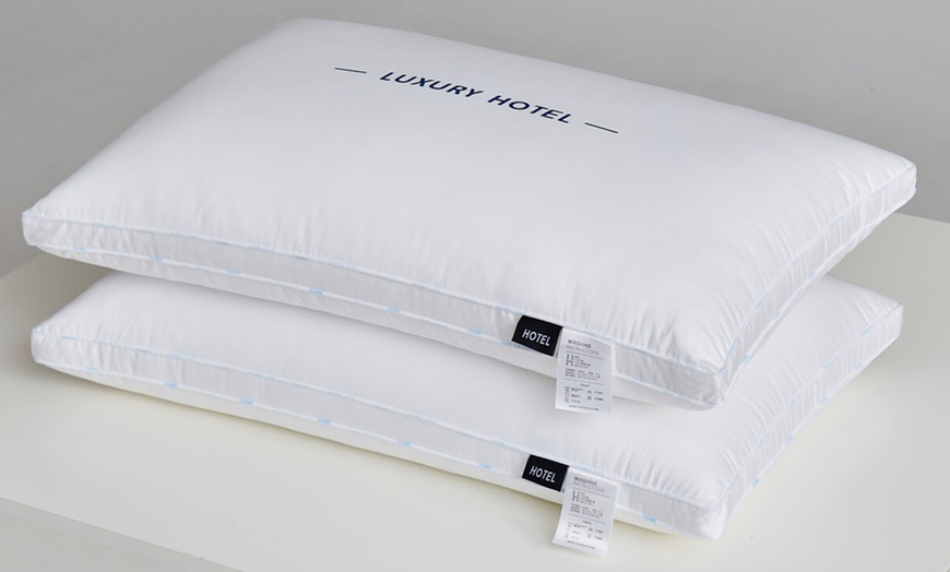 Image 9: Pure Cotton Luxury Hotel Pillow Duo
