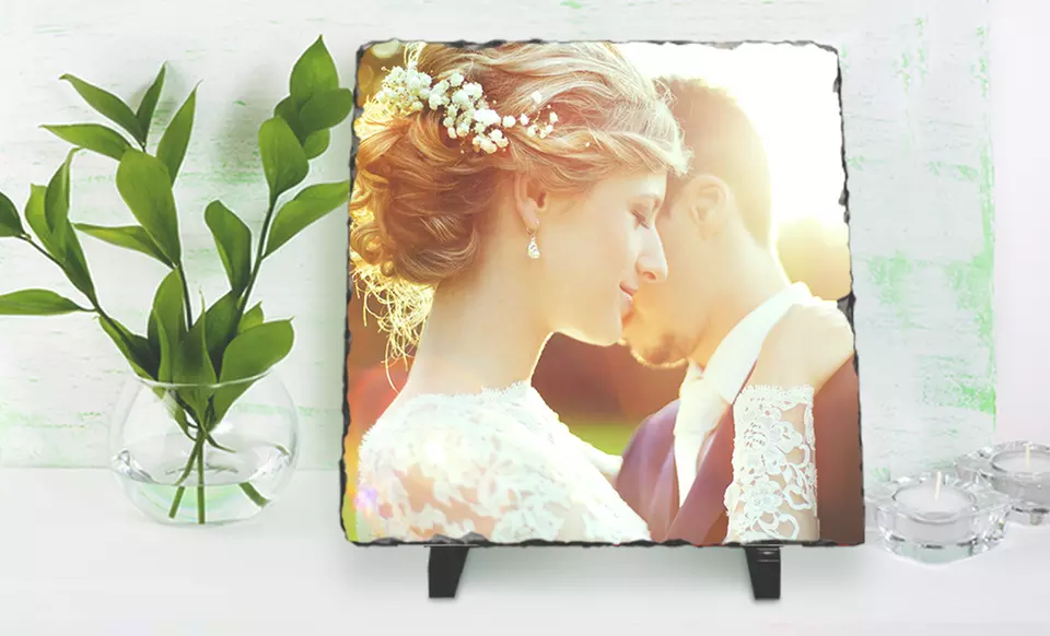 One or Two Custom 8"x6" or 12"x12" Photo Prints on Slate from Picture It On Canvas (Up to 86% Off) - Second Medium