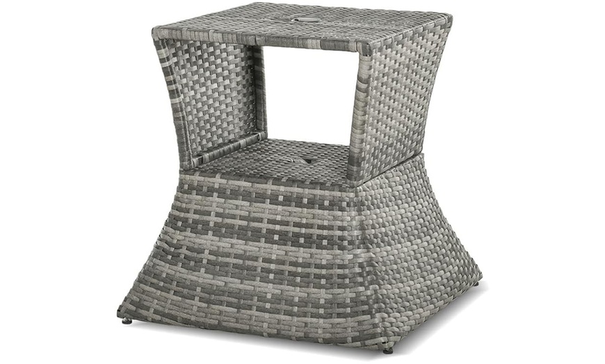 Image 2: Outsunny Outdoor Rattan Coffee Table