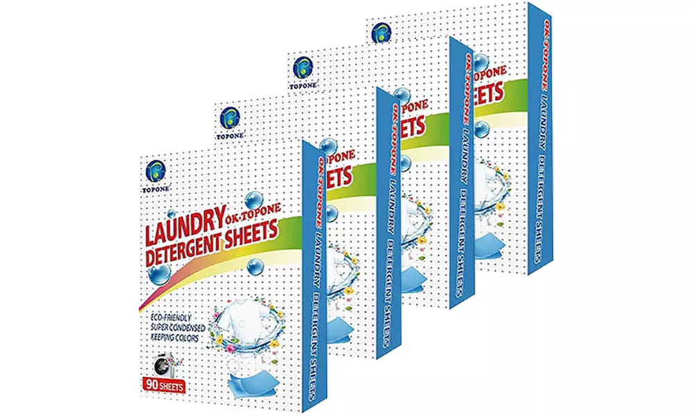 1, 2, 4, 6 ou 8 lots de 90 feuilles de lessive solubles et écologiques