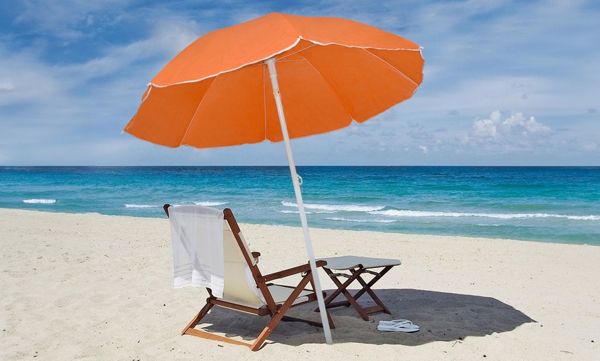 Image 1: Parasol de plage inclinable 150 cm de diamètre