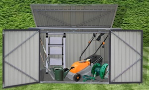 Weather-Resistant Metal Double Door Garden Storage Shed