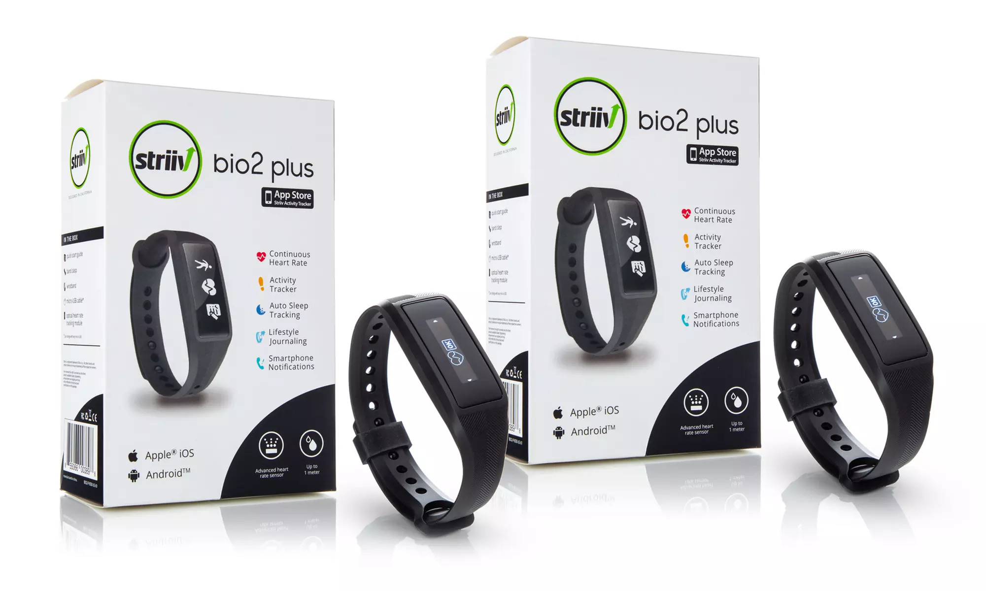 Striiv Bio2 Plus Multi-Function Fitness Tracker Watch with Sleep and Heart Tracking (1- or 2-Pack) - Second Medium
