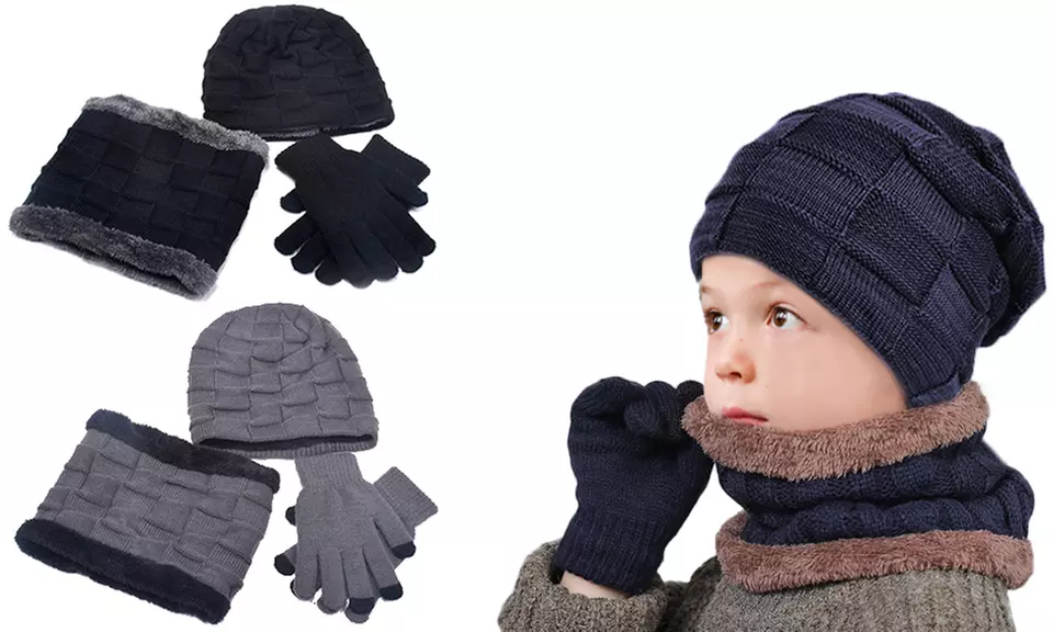 1 ou 2 sets bonnet, écharpe, gant pour enfant - Primary Image