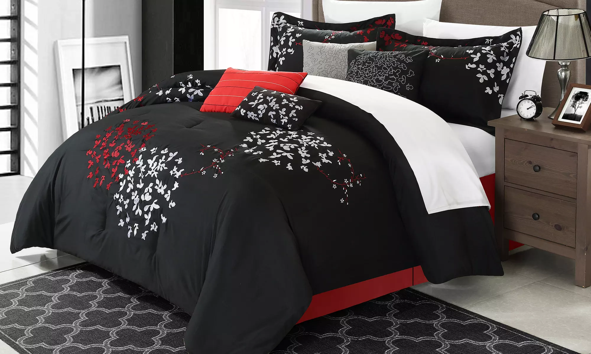 Chatton Oversized and Overfilled Embroidered Comforter Set (8-Piece) - Primary Image