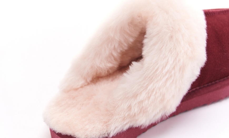 Image 24: Snow Paw Sheepskin Slippers