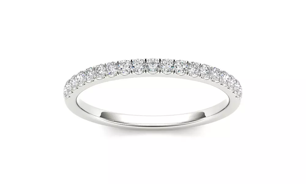 1/4 CTTW Diamond Wedding Band in 14K White Gold by De Couer - Primary Image