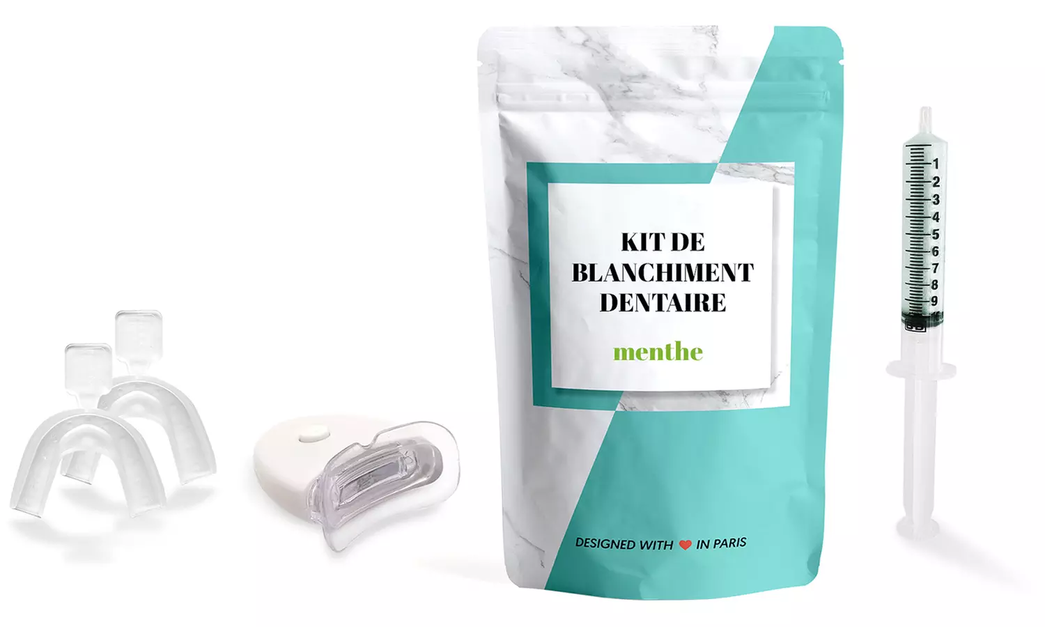 Kits de blanchiment dentaire professionnels complets à la menthe avec 1, 2 ou 4 gels - Primary Image