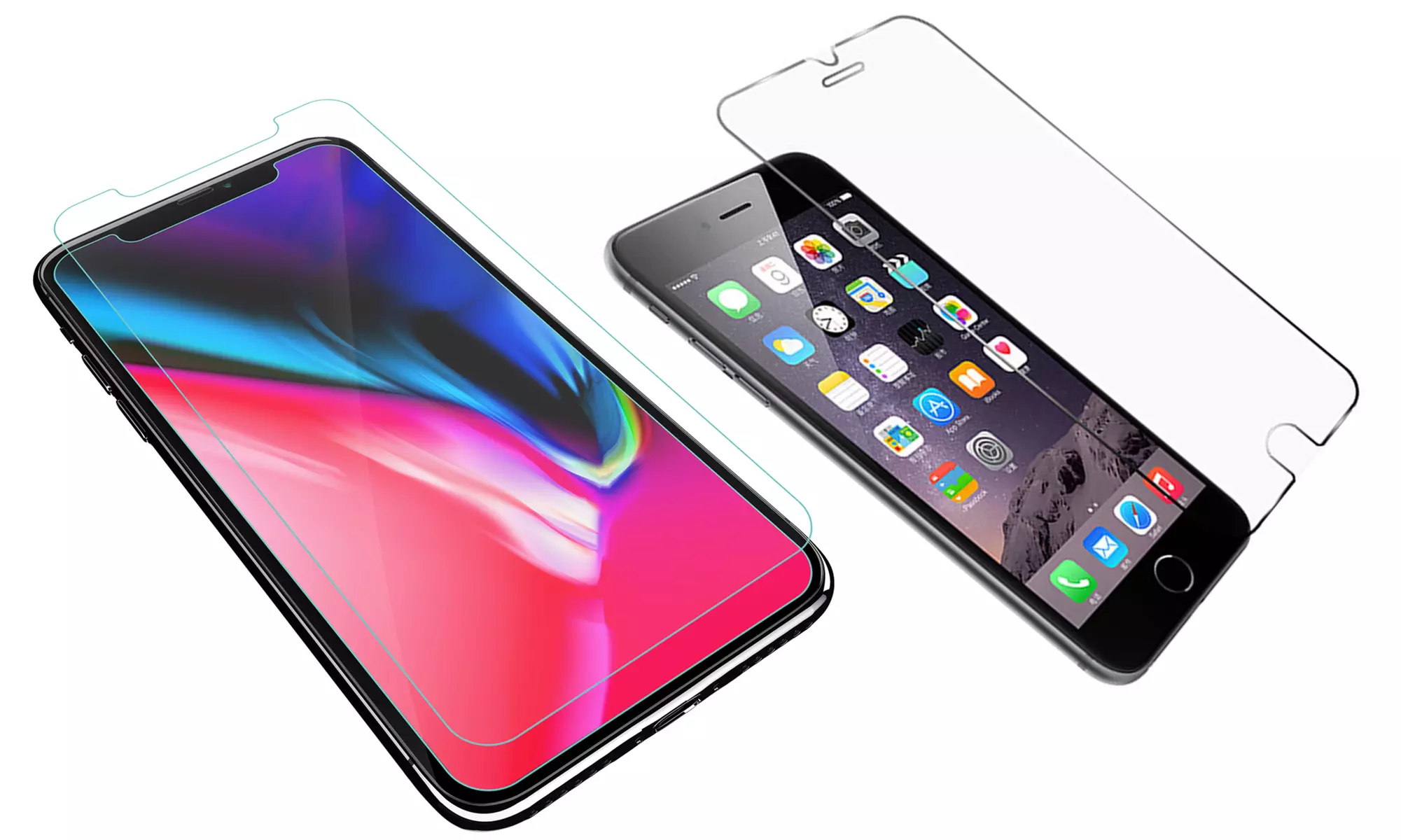 Tempered Glass Screen Protector—iPhone X/XS/XR/8/7/6 and Plus and Max (1-, 2-, 3-, 4-, or 5-Pack) - Primary Image