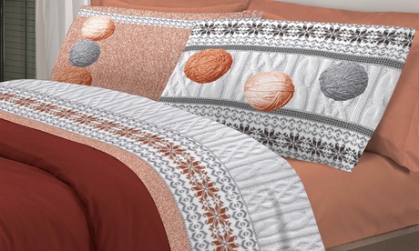 Completo lenzuola o parure copripiumino tirolesi disponibili in 2 dimensioni e varie fantasie