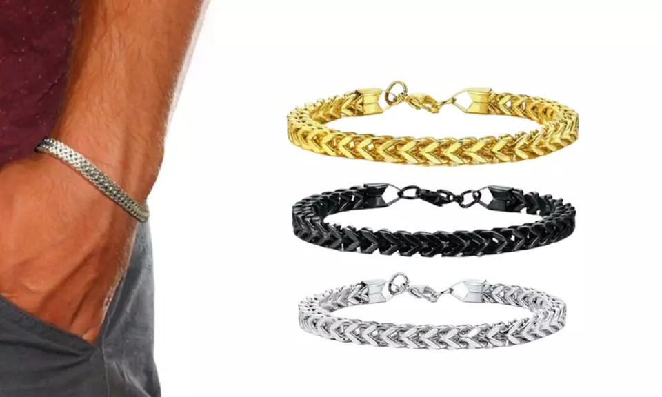 1, 2 ou 3 bracelets pour homme en métal - Primary Image