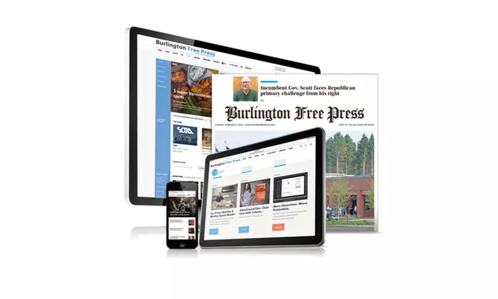 26-Week or 52-Week Subscription to Burlington Free Press (Up to 83% Off). Three Options Available - Primary Image