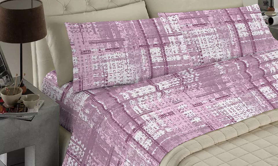 Completo Lenzuola No Stiro, Microfibra effetto Seta, Made in Italy