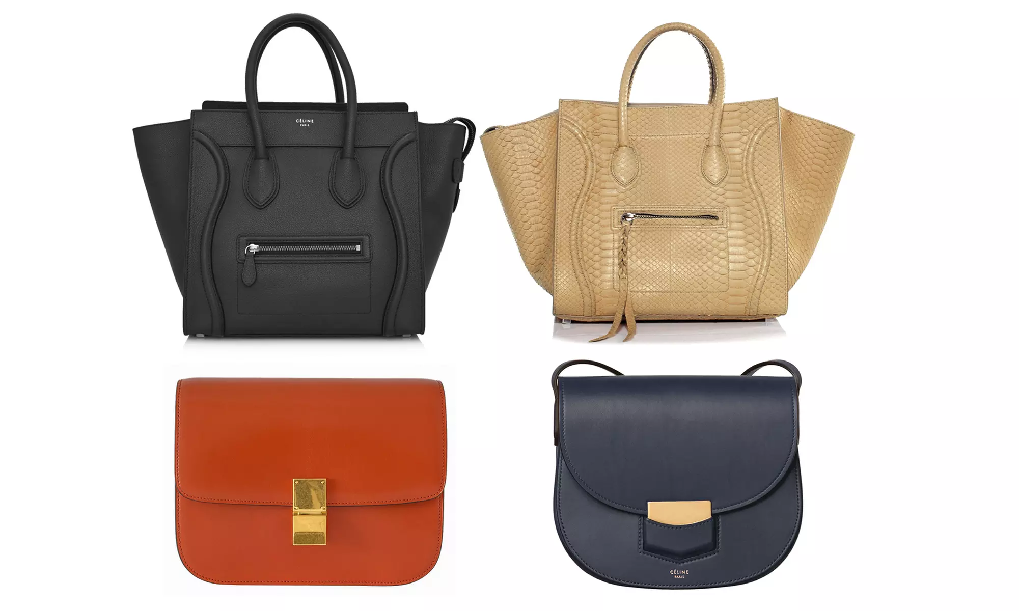 Celine Italian-Made Genuine Leather Handbag - Primary Image