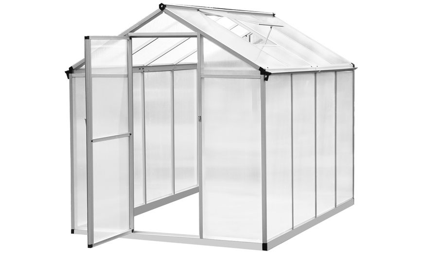 Image 1: Outsunny Polycarbonate Greenhouse