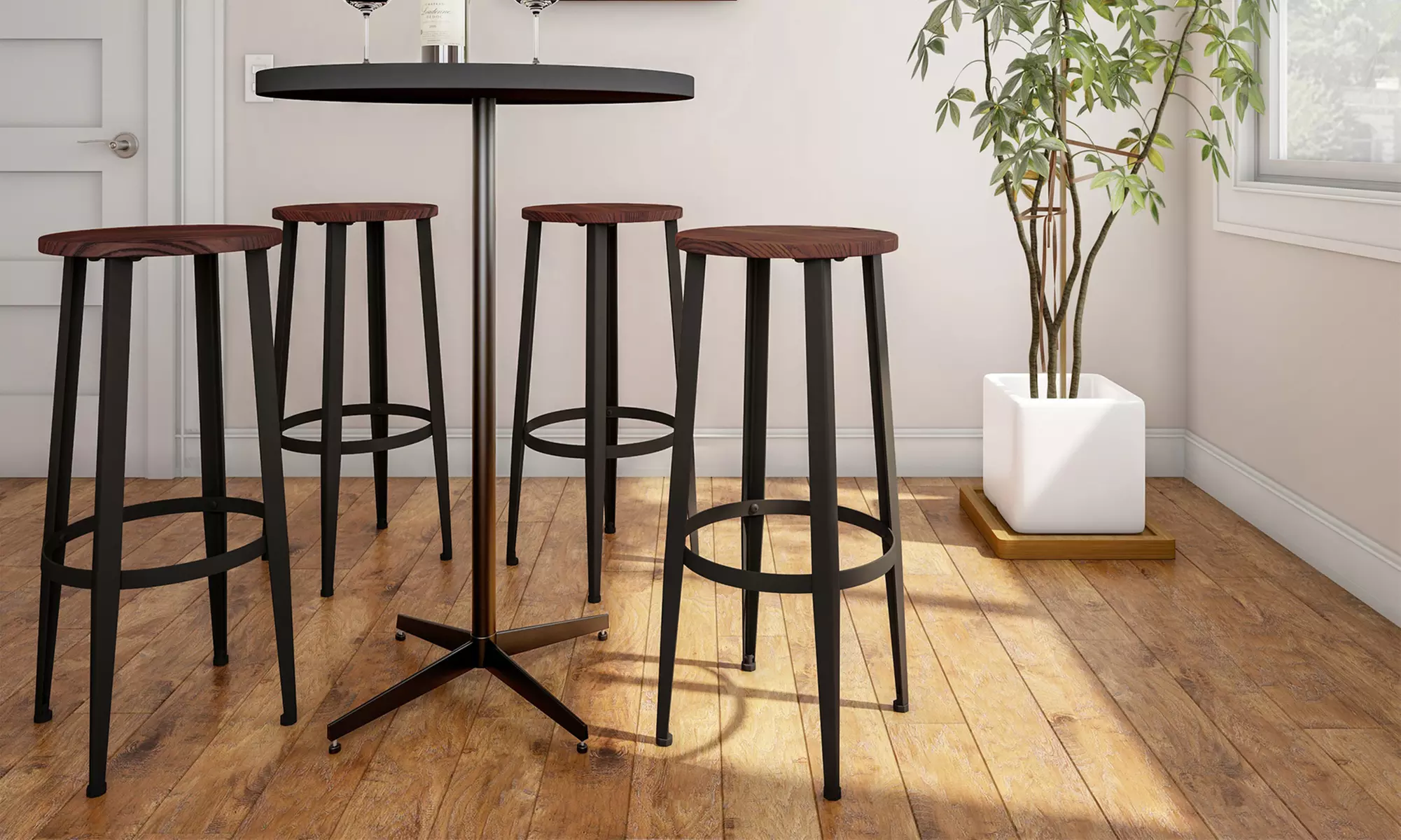 Lavish Home Backless Counter or Bar Height Stools Set (2-Piece) - Second Medium