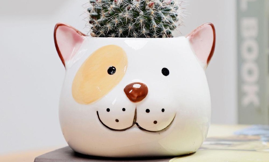 Image 6: Animal-themed Planter Pots