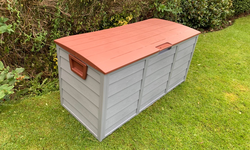 Image 4: 290L Outdoor Storage Box with Wheels
