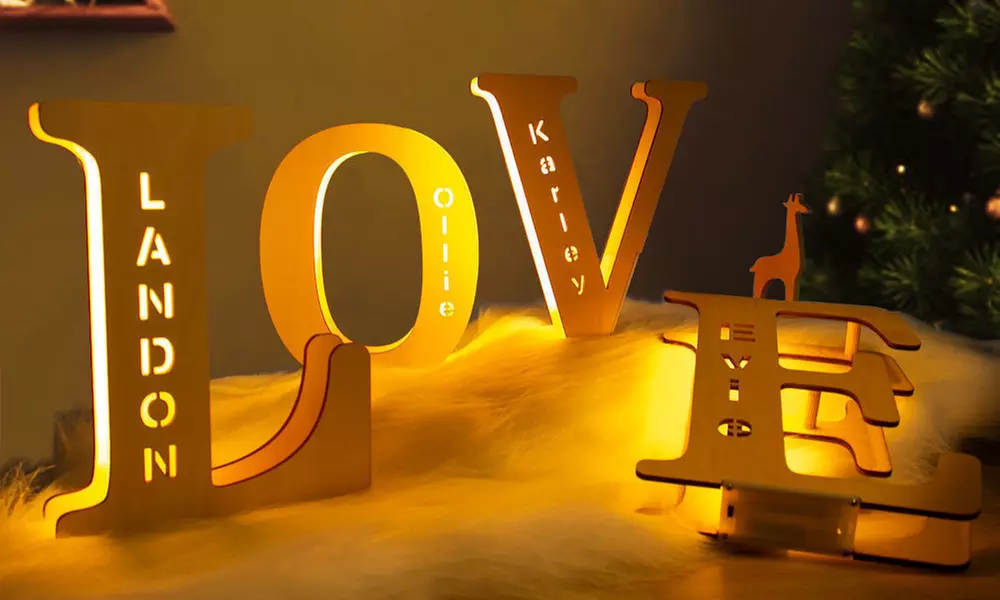 Personalisiertes Buchstaben-Licht