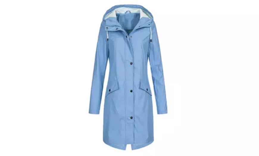 Image 6: Women's Waterproof Long Jacket