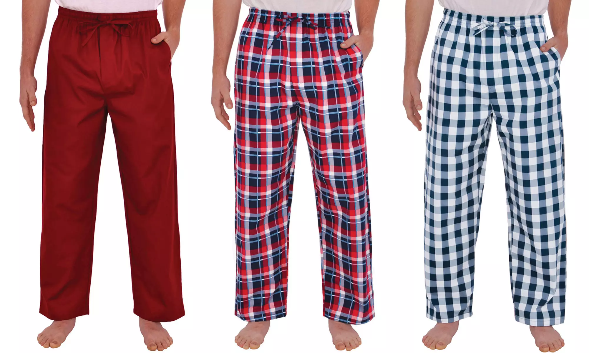 Alexander Del Rossa Men's Cotton Sleep Pants (3-Pack) - Image 3