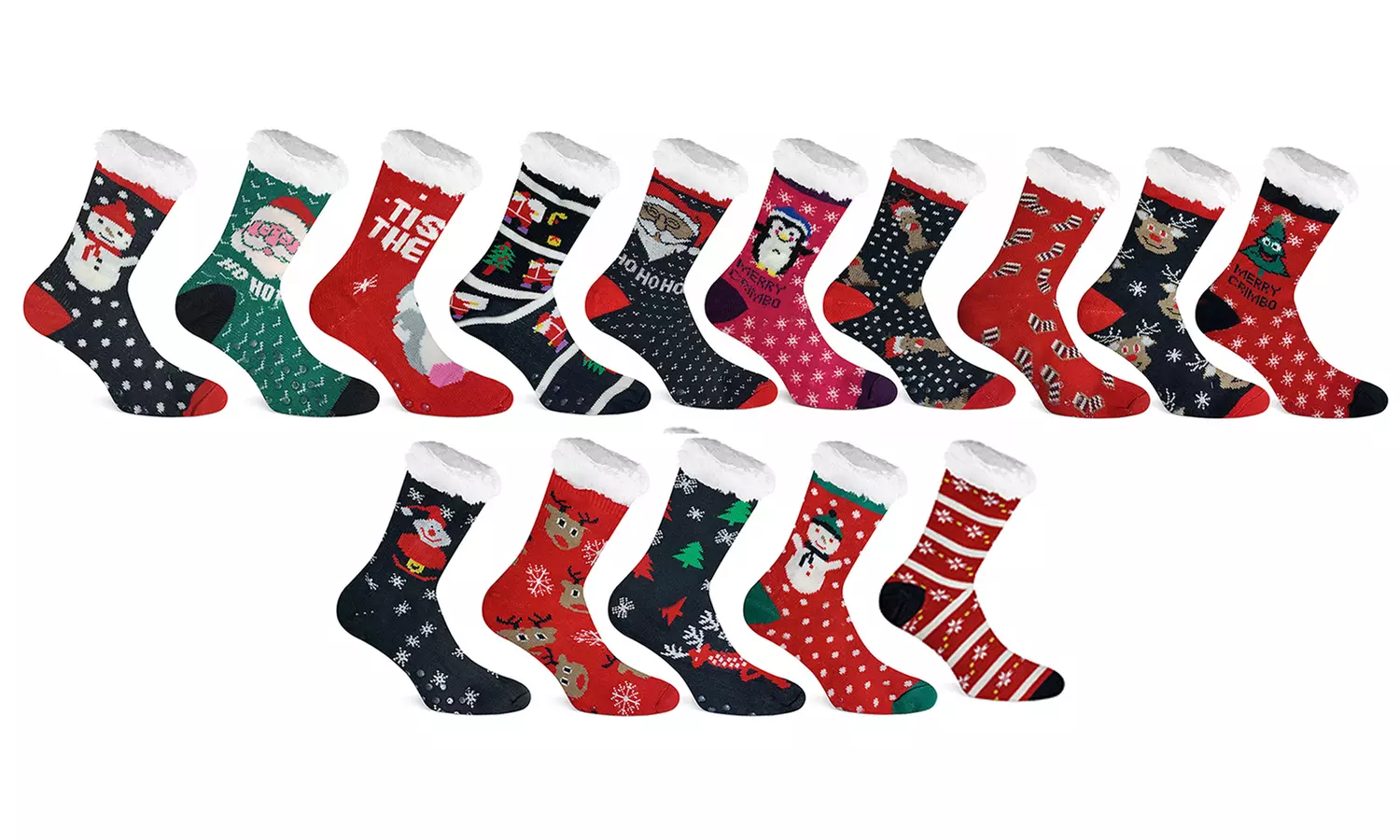 Lot de 3 ou 6 paires douces de chaussettes de Noël - Primary Image