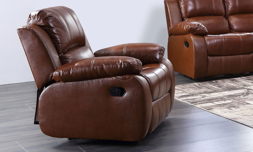 Image 5: Valencia Leather Recliner Sofa