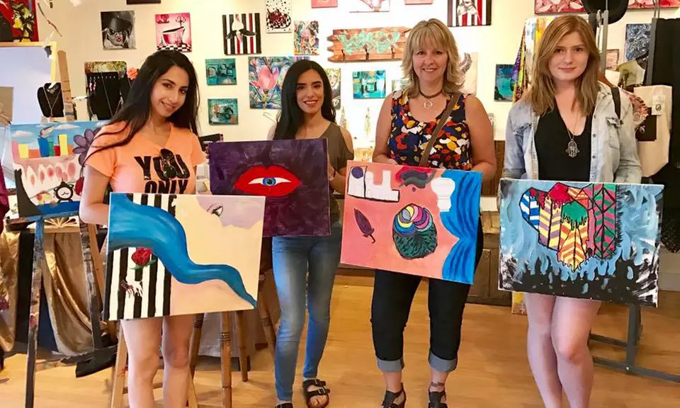 Paint Class for One, Two, or Four at Monika's Art Boutique-Studio & Gallery (Up to 56% Off) - Primary Image